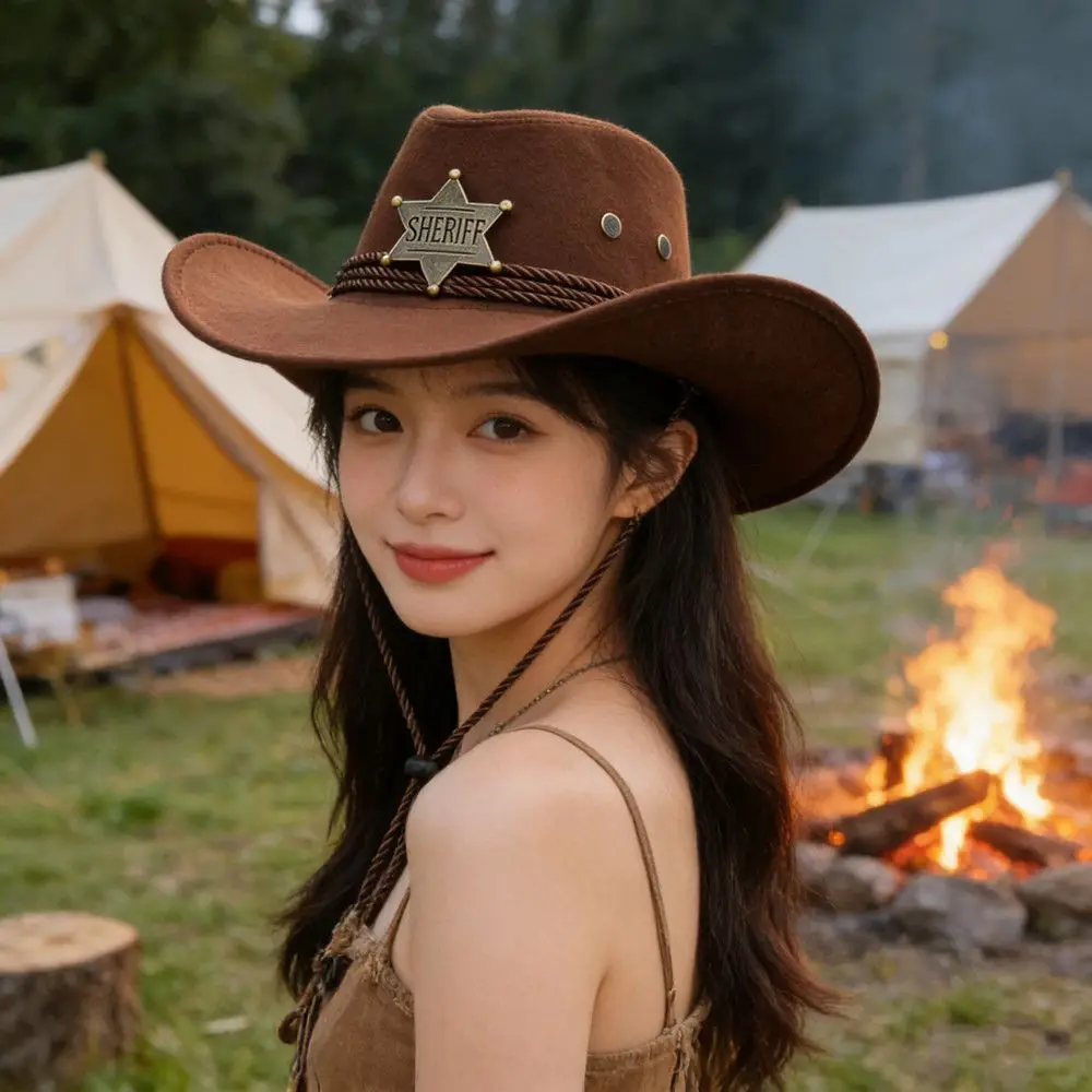 Braided Band Cowboy Hat All Season Western Hat Western Cowboy Hat Suede For Daily Wear All Seasons Outdoor Travel
