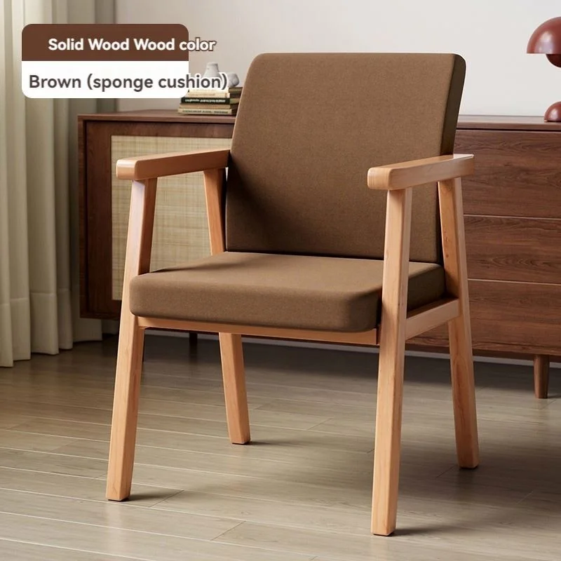 

Оптовая продажа: Минималистичный стул для столовой с губчатой спинкой, стул из массива дерева, мебель для столовой