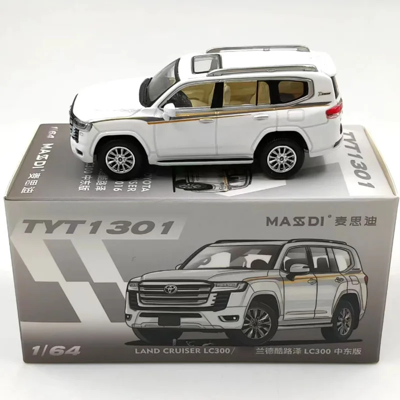 

MASSDI 1:64 Scale TYT LC300 TYT1301 Middle East Version Alloy Simulation Car Model Static Collection Decorated Holiday Gift Toy