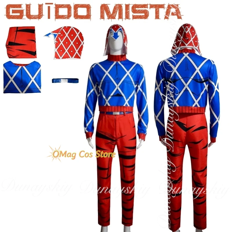 

JoJo's Mista Anime Bizarre Adventure Guīdo Mista Cosplay Italian Gangster "Passionate" One Member Cosplay Costum disfraz mujer