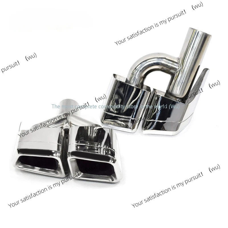 

Applicable to Mercedes-Benz car modified exhaust pipe W212E class AMG CLA C63 E63 square port four tail throat decoration