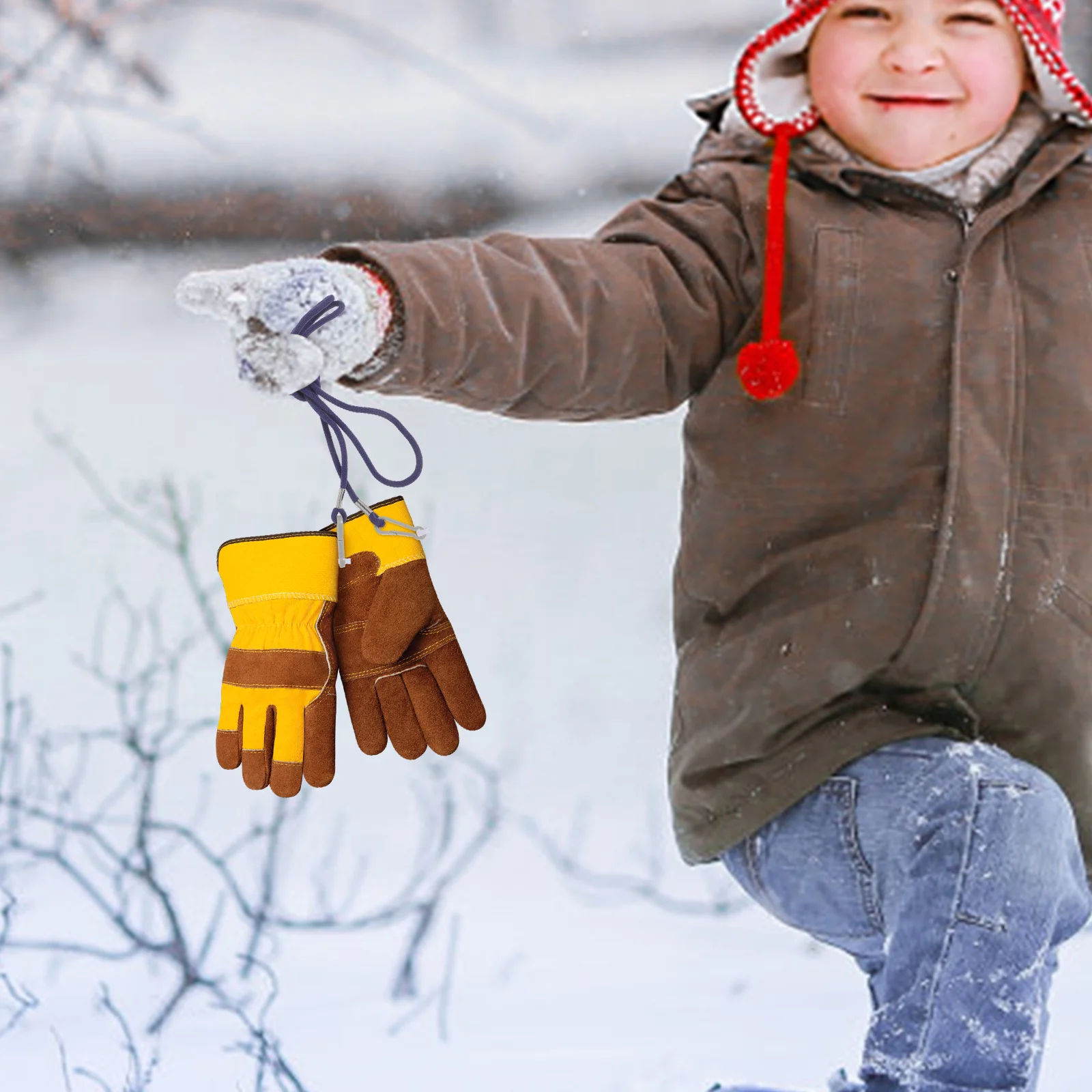 

Winter Mitten Clips Children's Glove Lanyard Wrist Wristband Work Gloves Kids Scarf