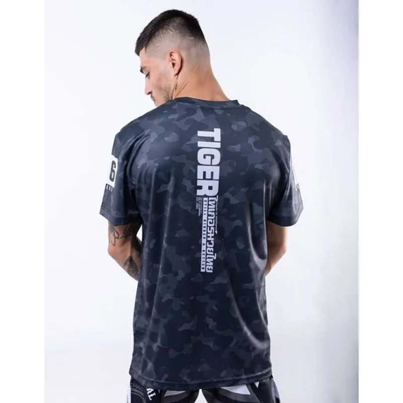 2026 Sommer Thailand Muay Thai Boxen T-Shirt Herren Camo Atmungsaktives Mesh Schnelltrocknend Sport Training Freizeit Gym Kurzarm Oberteil