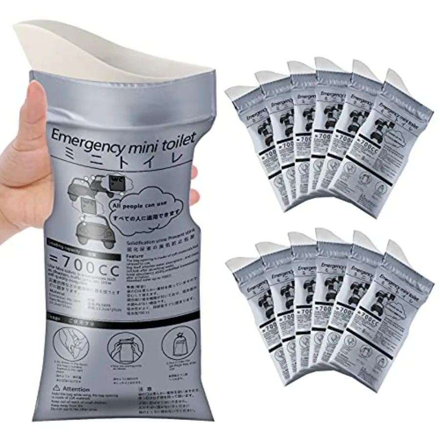 Disposable Emergency Urinal Bag, 8/12/20/24 Pack Portable Camping Pee Bags, Travel Pee Bags, Traffic Jam Emergency Portable Uri