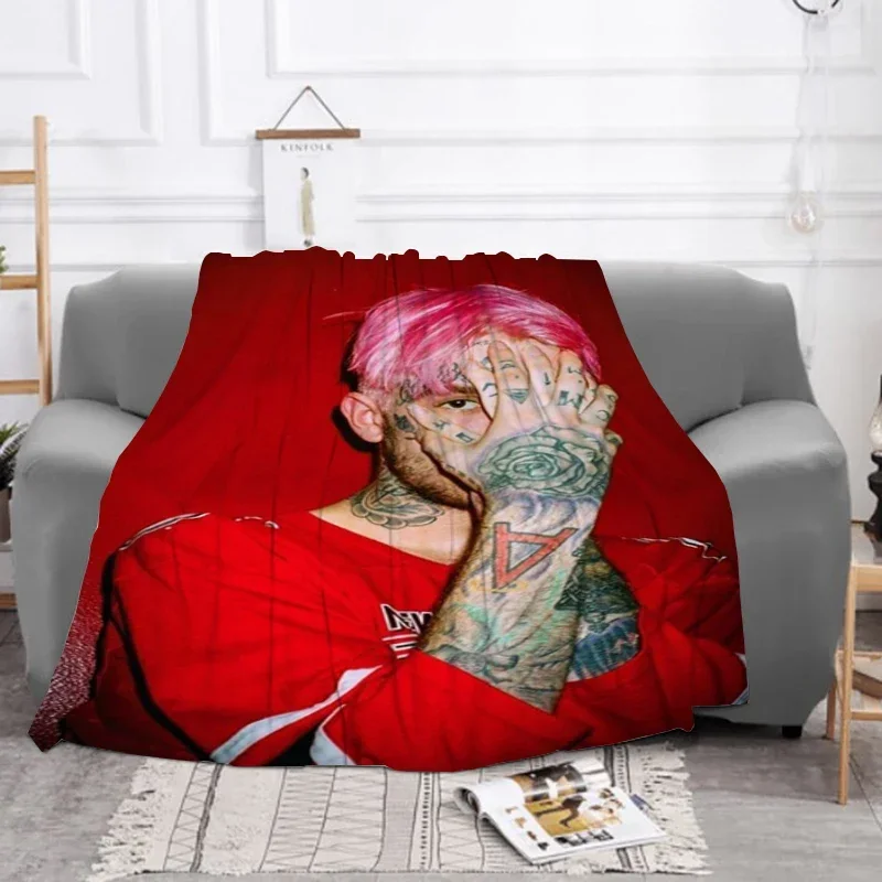 

Living Room Lil Peep Hip Hop Rock HD Furry Throw Sofa Winter Bedroom Bed Baby Blankets for Beds 3D Printing Machine Washable