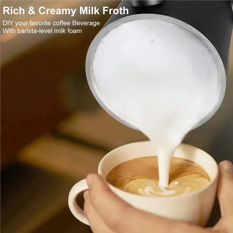 【Ship Within Electric Automatic Foam Machine Milk Steamer Coffee Cappuccino Hot And Cold Foam Maker Electric Milk Foamer US Plug