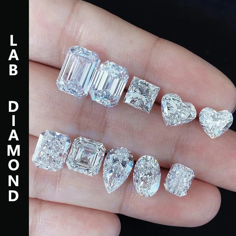 100% Pass Diamond Tester Lab Created HPHT CVD Melee Diamond 0.8~3.0mm Small Size Lab Grown Diamond Wholesale view 5