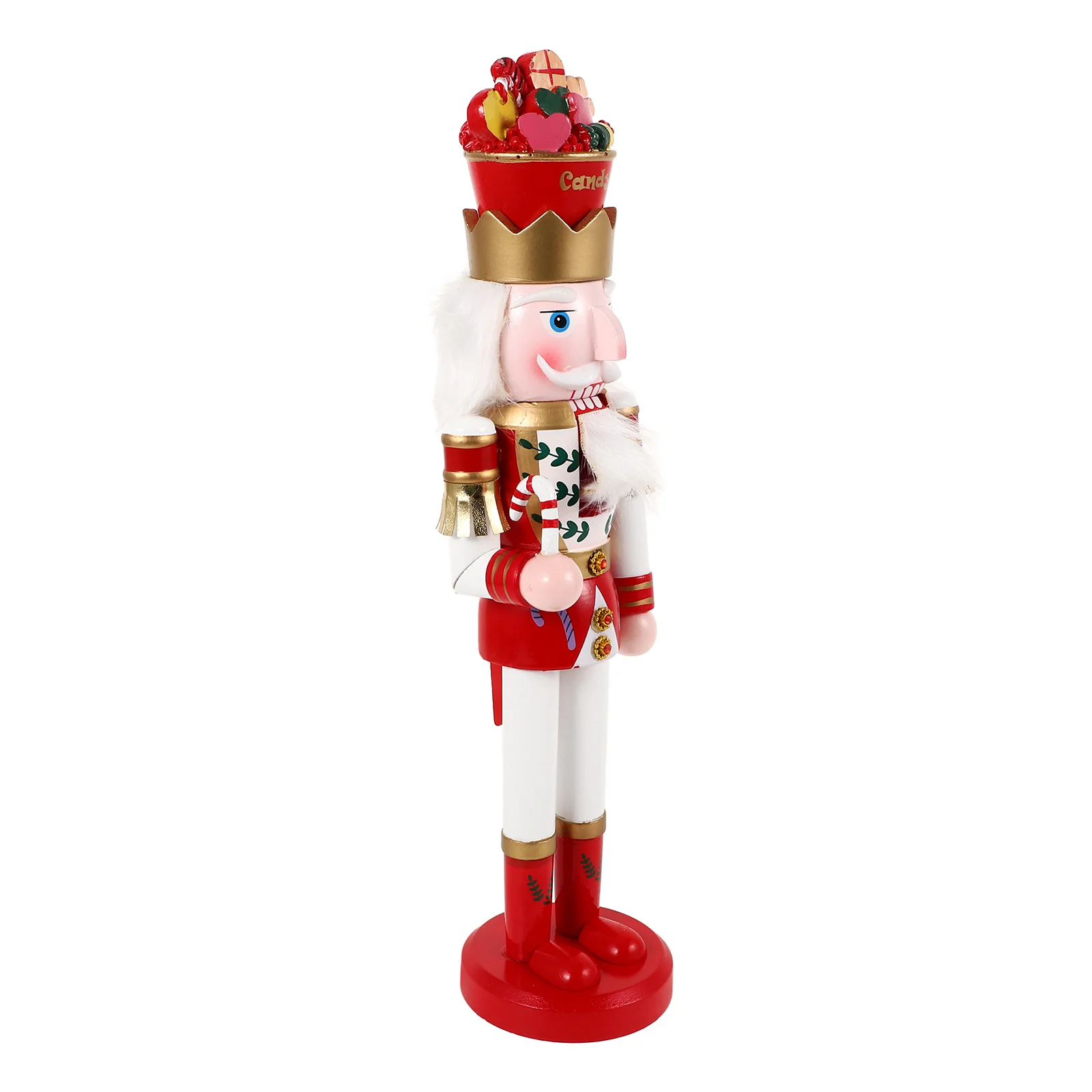 

Christmas Nutcracker Decor Wooden Colorful King Xmas Ornament for Table Top Mantel Shelf Home Hotel Restaurant Decoration