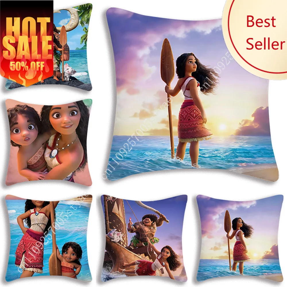 

Moana Movie Pillowcase Disney Cartoon Pillow case Soft Sofa Bed Decoration Child Holiday Party Boy Girl Gifts Pillow Cover