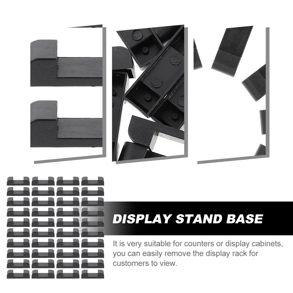 100Pcs Premium Black Square Display Base for Floating Frame Necklace Box Jewelry Rack Holder Compact Simple Design Stable