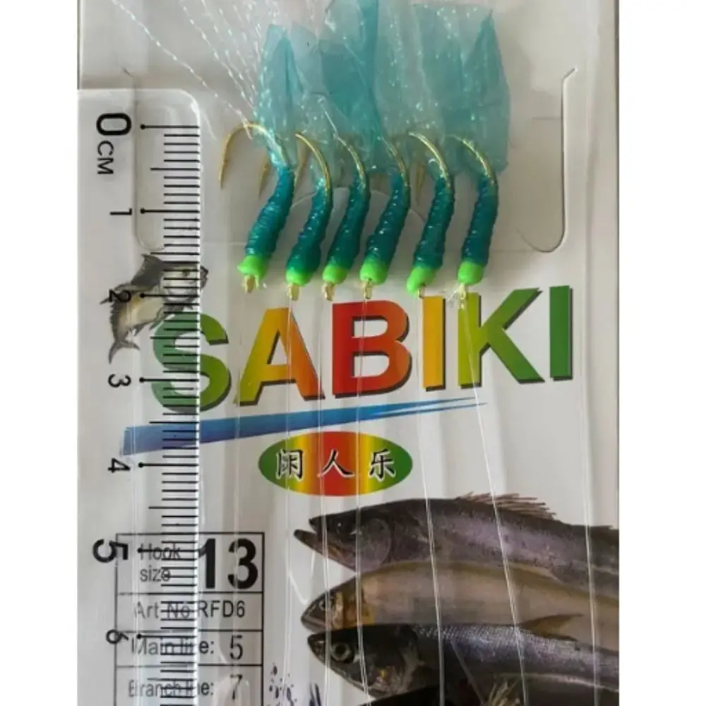 

Sea Fishing Rigs Rubber Green Rubber Lures Golden Hook Sabiki Sea Fishing Rigs Lures Green Golden Tied Hooks Saltwater