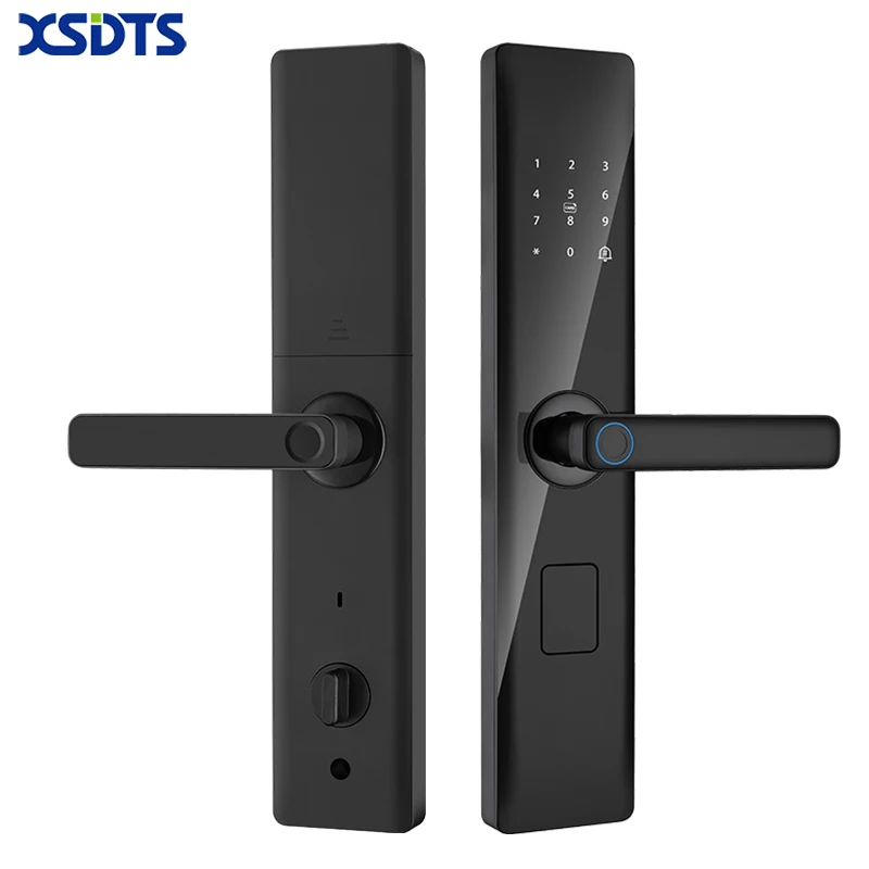 

XSDTS Z13 Tuya WiFi Remote Control Smart Lock Biometric Fingerprint Entry Anti Theft Alarms Smart Digital Lock for Wooden Door