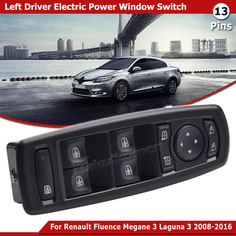 Front Left Power Window Switch For Renault Megane & Laguna III (2008-2016) – 254000015R