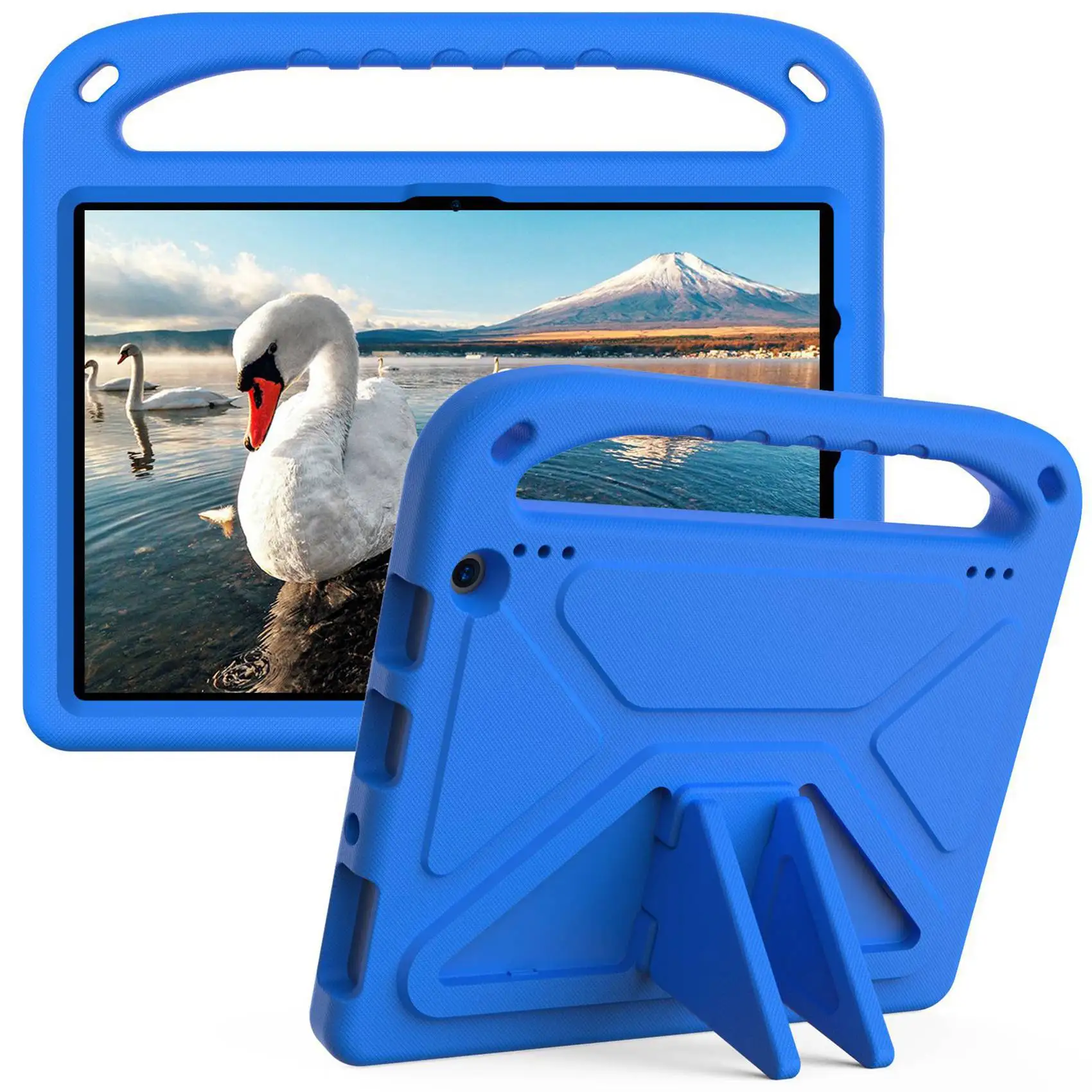 For Fire HD 10/Fire HD 10Plus Gen 11 (Version 2021) EVA Cover,Tablet Holder (Blue)