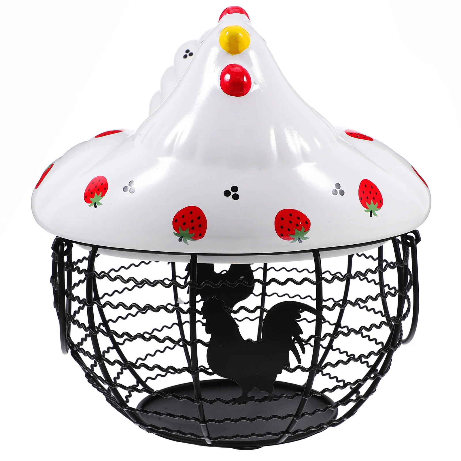 

Cast Iron Egg Basket Hollow Large Kitchen Organizer Decorative Storage Basket Wire Holder Cast Iron Egg Holder