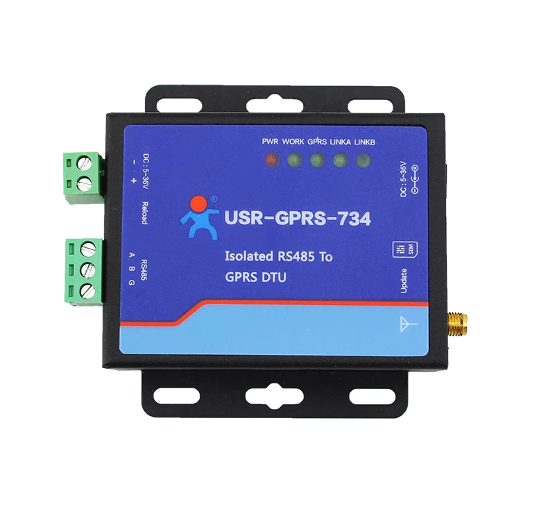 

USR-734 Сотовый модем IOT rs485, GSM-модем с портом RS485 Последовательный RS485 GPRS GSM-модем для чтения смарт-метра