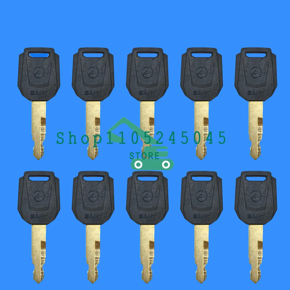 10/5/1Pcs New Side Door Key for Sany Excavator Crane Loader Lift Forklift Grader Switch Key