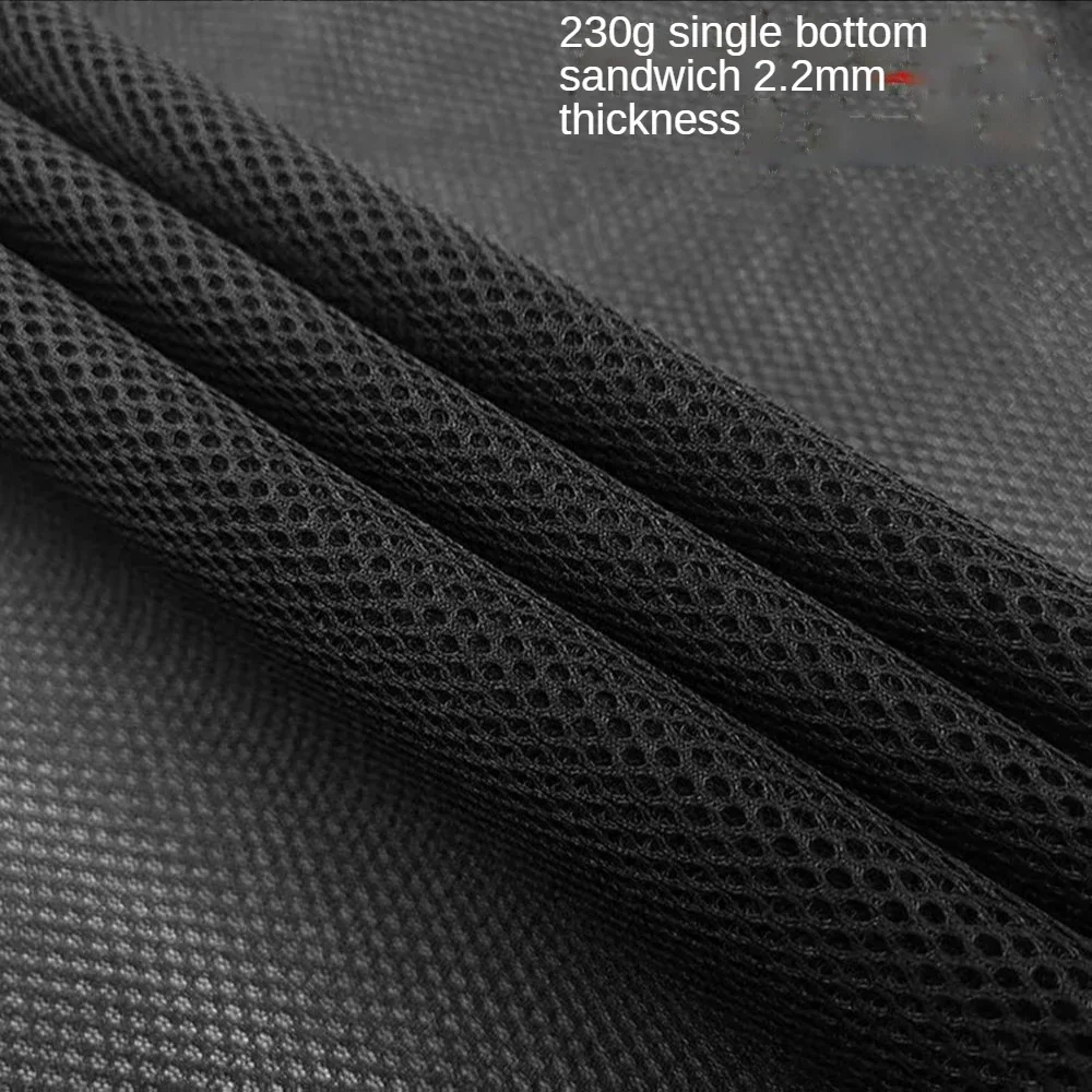 3D Mesh Fabric By The Meter for Sewing Chair Shoes Bag Extra Thicken Breathable Elastic Air Net Cloth Black White Dense Bottom