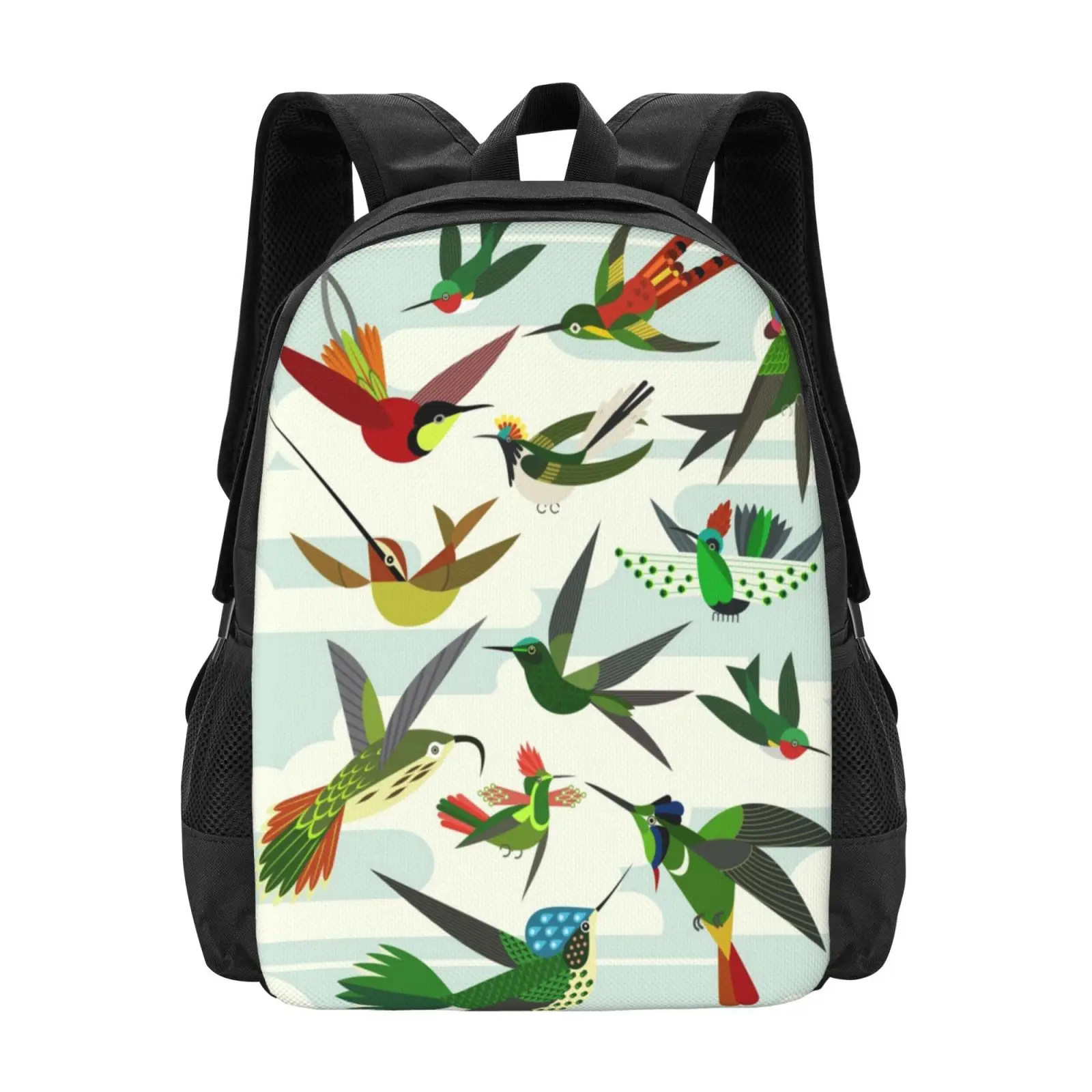 Hummingbirds , After Haekel Teen College Student Backpack Pattern Design Bags Scottpartridgeart Partridge Graphic Design