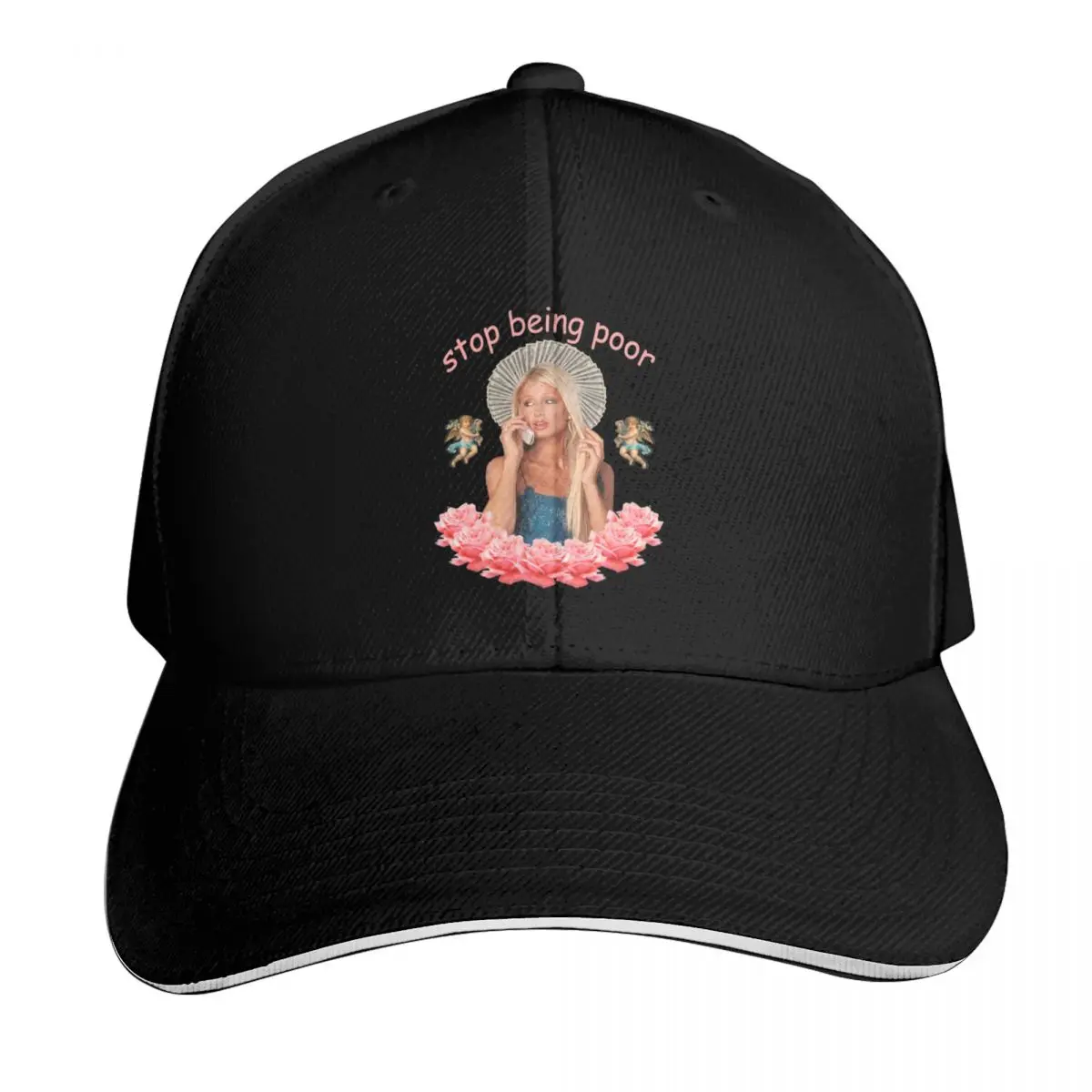 Gorra de béisbol 'Stop Being Poor' de Paris Hilton, sombrero de pesca, sombrero personalizado, sombrero de fiesta, sombreros occidentales para hombre y mujer