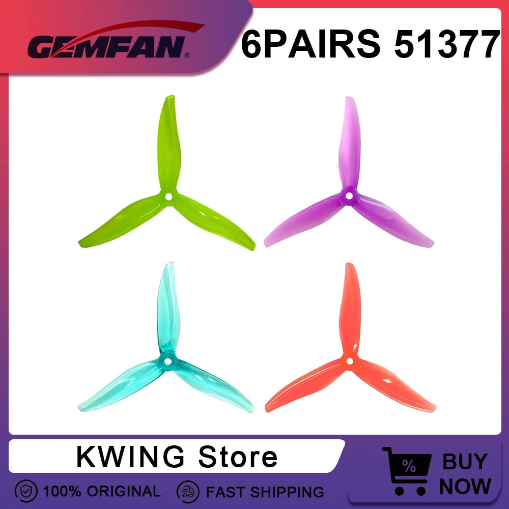 2Pairs/4PC Gemfan Hurricane 51377 Propeller For Mulitirotor Propellers RC Airplane FPV Racing Freestyle Drone Parts 4Pairs/8PC