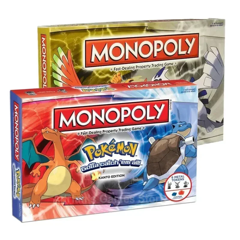 Коллекционная карта настольной игры Pokemon Monopoly для взрослых и детей от 2 до 6 лет, унисекс