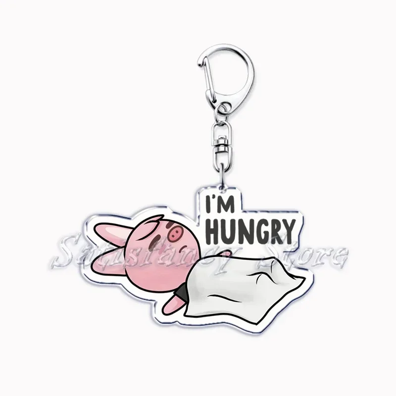 Kpop Fashion Band Cute Cartoon Duck Rabbit Bear Keychains Ring for Accessories Bag Animal Pendant Key Chain Jewelry Fans Gifts