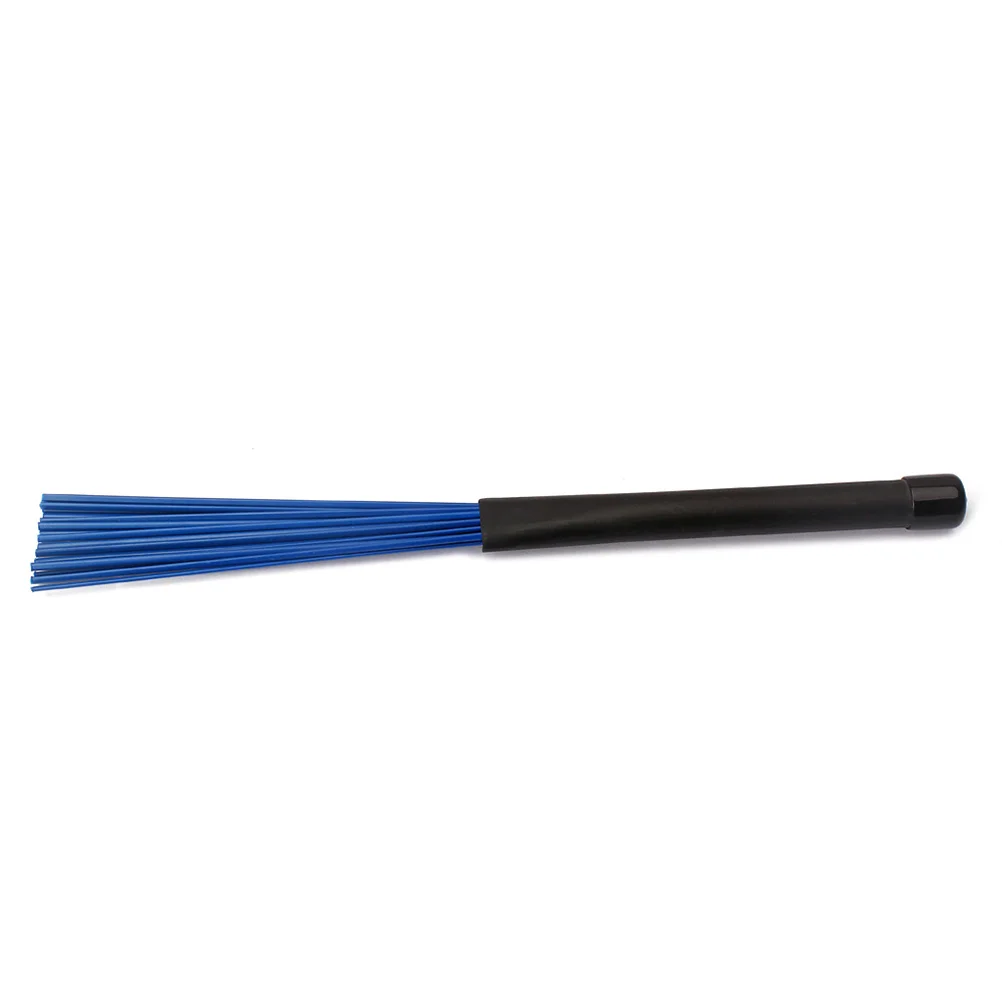 

Jazz Drum Brush Stick Cleaning Black Handle Etractable Loop End Easy to Store Blue