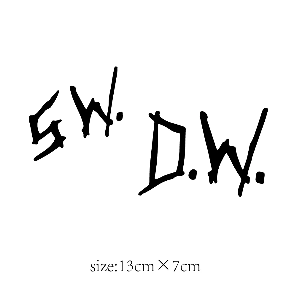 Sticker For Your Car With Supernatural initials S.W. D.W Decal accessories