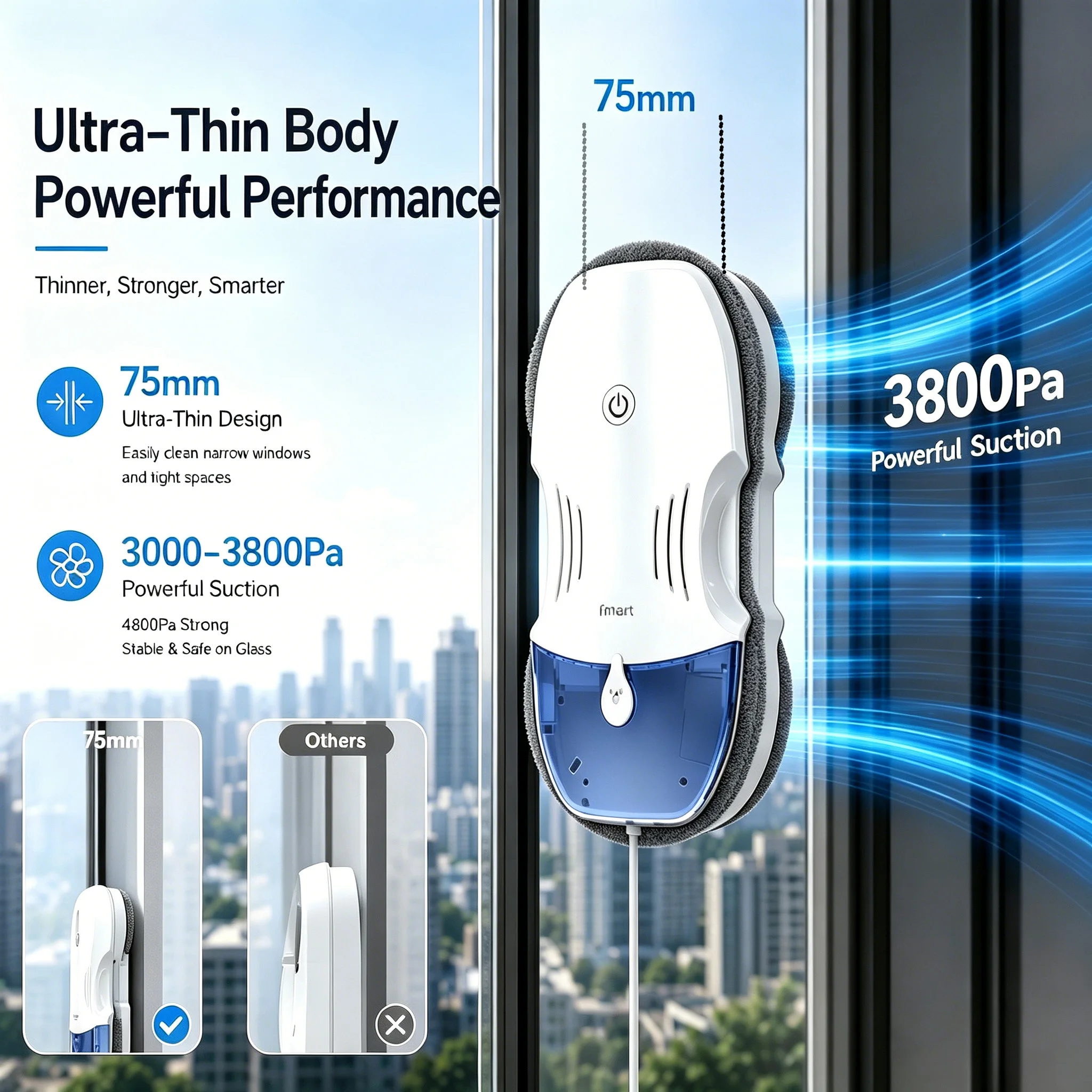 hit productGlass Cleaning Robot T10 Pro 120ml Big tank Cleans 60㎡ for Hotel Store Bulk Wholesale Purchase