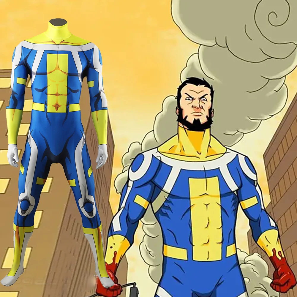 

Invincible Season 3 The Immortal Cosplay Superhero 3D Printed Spandex Outfit Halloween Costume Zenzai BodySuits for Adult Male
