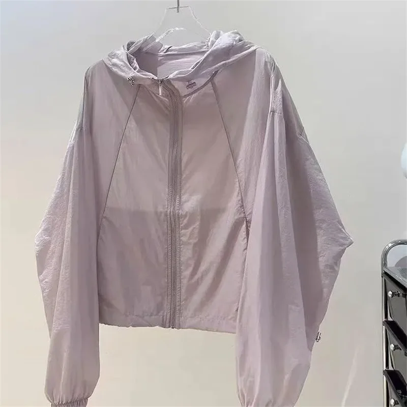 

New Spring Summer Hooded Sun-Protective Clothing Coat Women Temperament Breathable Sunscreen Jackets Ladies Thin Cardigan Tops