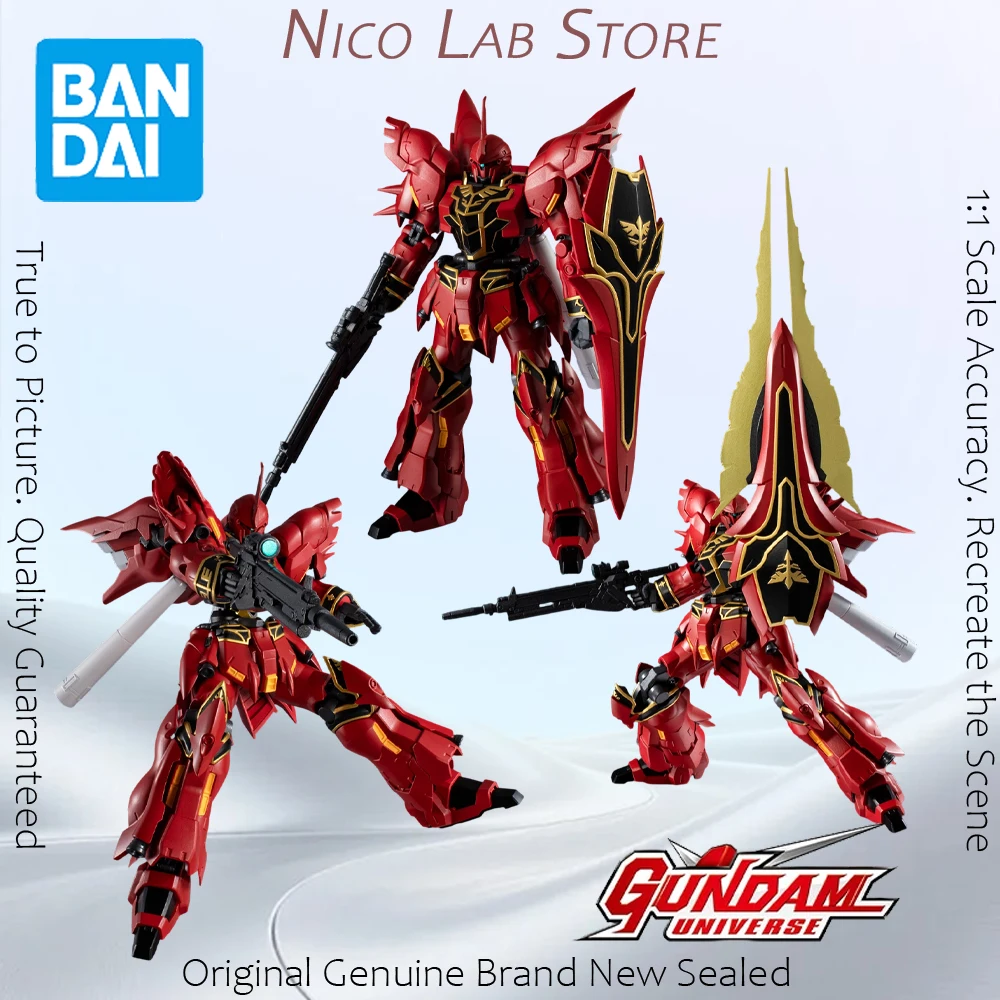 Фото В наличии: Фигурка BANDAI GUNDAM UNIVERSE Mobile Suit Gundam Unicorn MSN-06S Sinanju, аниме-модель, коллекционная игрушка