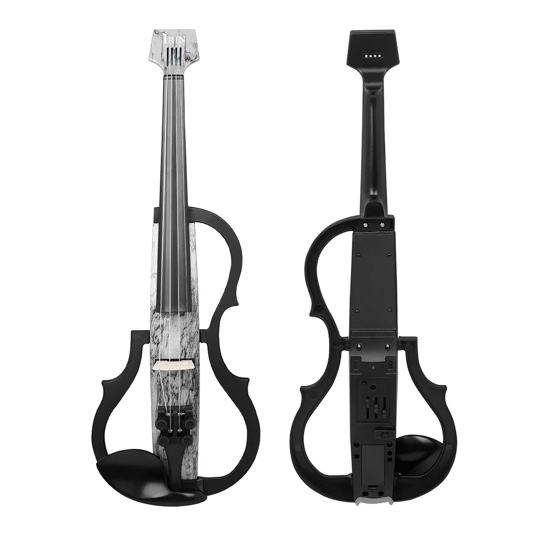 4/4 Headless Electric Violin Carbon Fiber Fiddle With Bow Carry Case Cable Shoulder Rest Headphone Violin Parts & Accessories