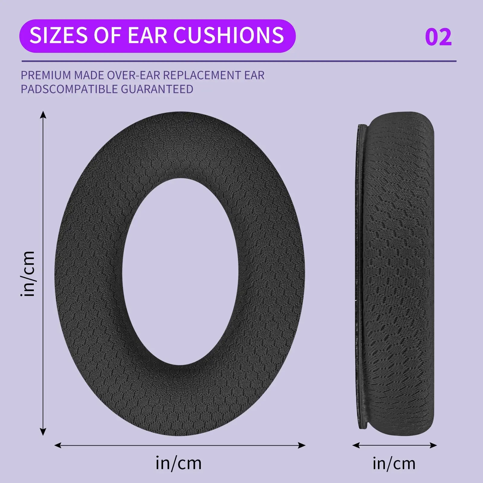 Fabric Replacement Earpads Cushions for Bose QuietComfort 35/35 ii/25/Qc2/Qc15/Ae2/Ae2i/Ae2w/SoundTrue Headset