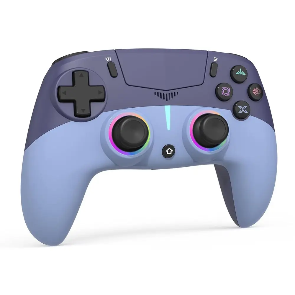 

Беспроводной контроллер MWCG для PS5, совместимый с PS5 Pro/Slim/PC, двойная вибрация, 8 световых индикаторов, аудиоразъем 3,5 мм, 6-осевой датчик.