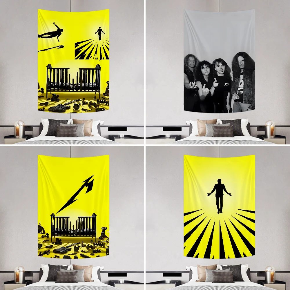 Tapisserie de fond S-Seasons-M-Metallicas, décoration de fête, conflicgrill, chambre à coucher, décor de chambre, esthétique, 72