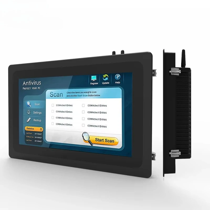 18.5'' All-in-One Touch Industrial Panel PC Computer Android OS LCD Wall-Mounted Desktop Foldable Base Cantilever Stocked