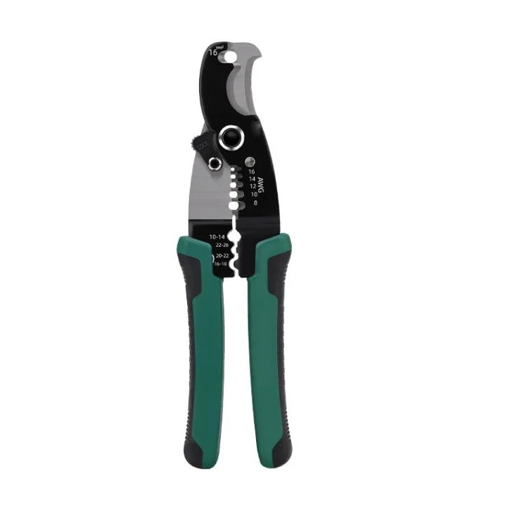 Industrial Grade 7.5 inch Wire Stripper Crimper for 8 AWG 10 AWG 12 AWG 14 AWG 16 AWG Electrical Wiring Projects