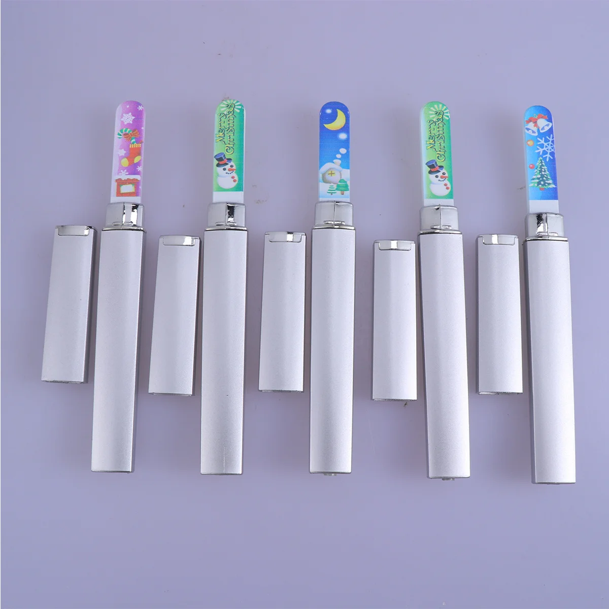 

5 шт. стеклянные пилочки для ногтей, праздничная рождественская тема, буфер для ногтей, набор для ухода за педикюром в салоне, для домашнего использования