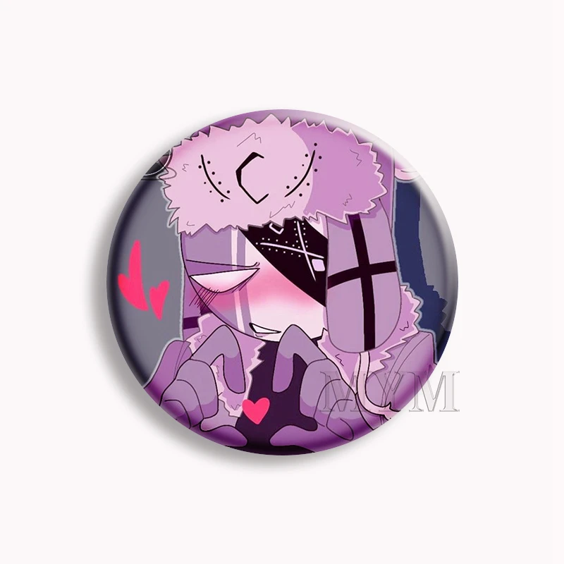 Fnf RUVYZVAT Anime Botão Pin Friday Night Funk Mfm Ruv x Sarv