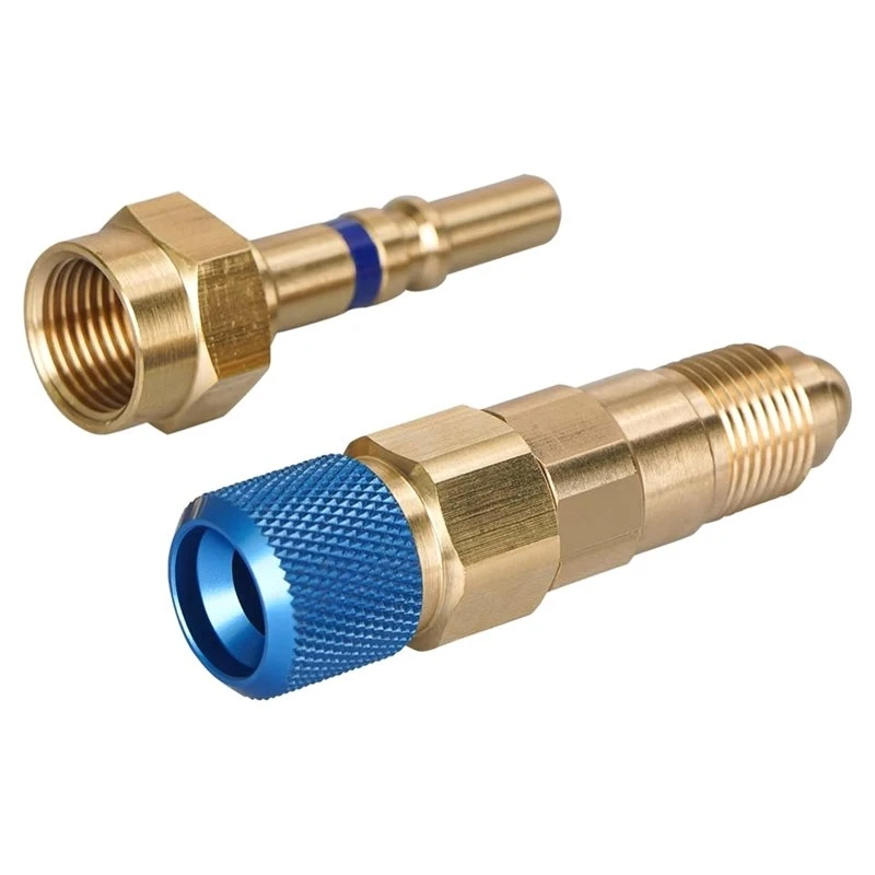 AC23-QDB33 Argon Quick Connect Fittings Set-Inert Gas Regulator& Hose Connector(125 PSI) For TIG Welding(Male/Female)
