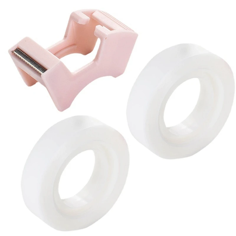 2Pcs Invisable Tapes with Tape Cutter Easy to Write Fit for Majority Surfaces for Ideal for Jar Index Label Folder Dropship