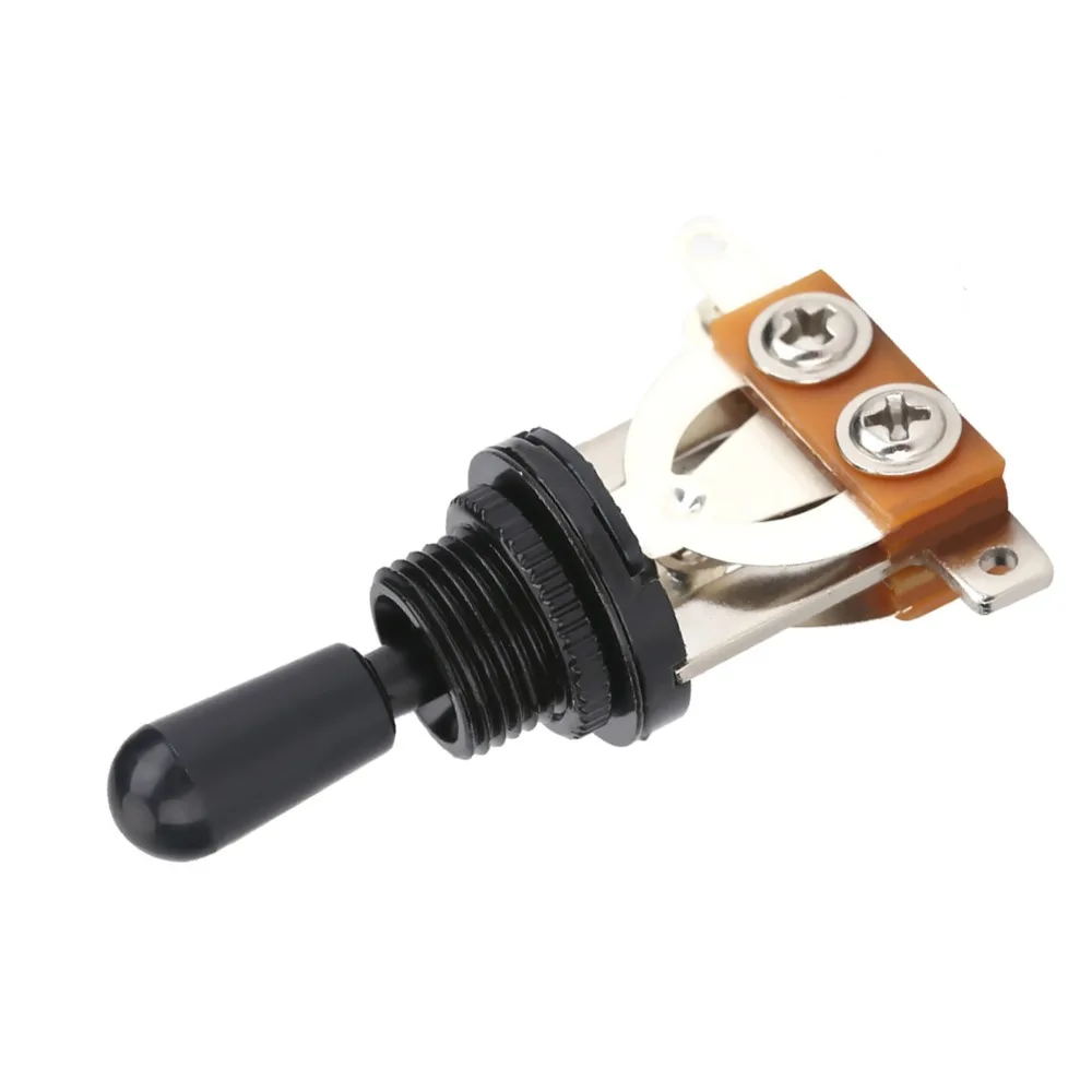 نصيحة سوداء ​ ​ محدد الالتقاط ثلاثي الاتجاهات ​ ​ الجسم المعدني ​ ​ مفتاح تبديل الجيتار القصير المستقيم ​   تبديل لاقط الجيتار الكهربائي ​