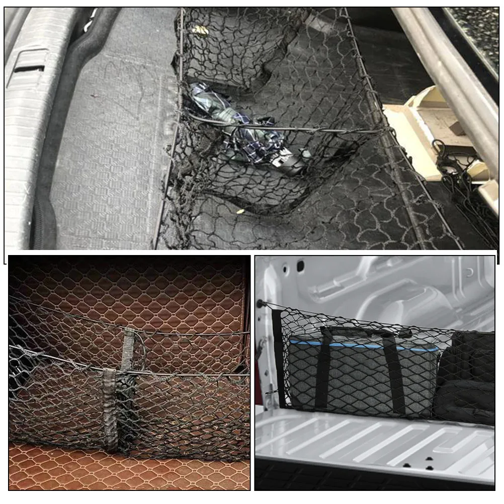 

Car Rear Cargo Net Heavy Duty Polyester Wear Resistant Suv Trunk Organizer Car Storage Net Vehicle Accessories
