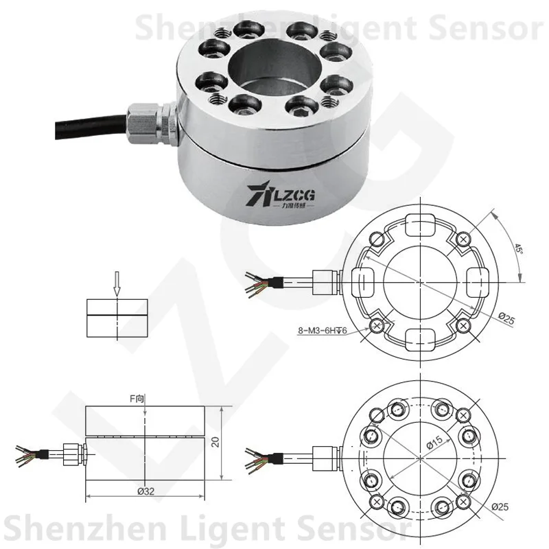 

LF-605M High Precision Industrial Stainless Steel Force Sensor 0-200kg Range 3-10V Excitation Wide Temperature Load Cells