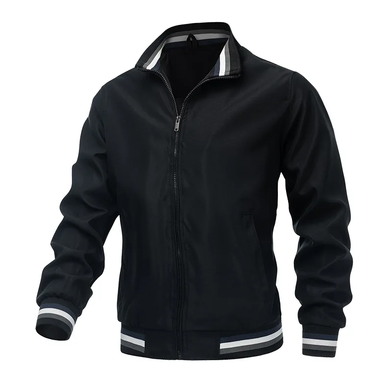 Spring Autumn Bomber Jacket Men Black Casual Slim Fit Baseball Mens Jackets New Autumn Fashion High Quality Jackets for Men
