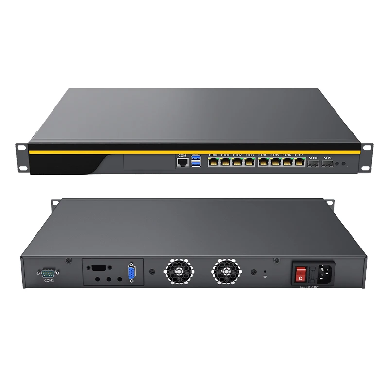 IKuaiOS 1U Rack Firewall Router Server Core i3 i5 i7 8x1GbE 2x1G SFP Support Pfsense Mikrotik Sophos Arista 989G 8L2F