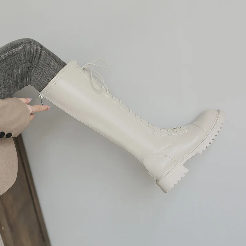 Long Boots 2021 New But Knee-net Celebrity Skinny short Boots High Boots Female Thick-soled Wild British Knight Boots Female