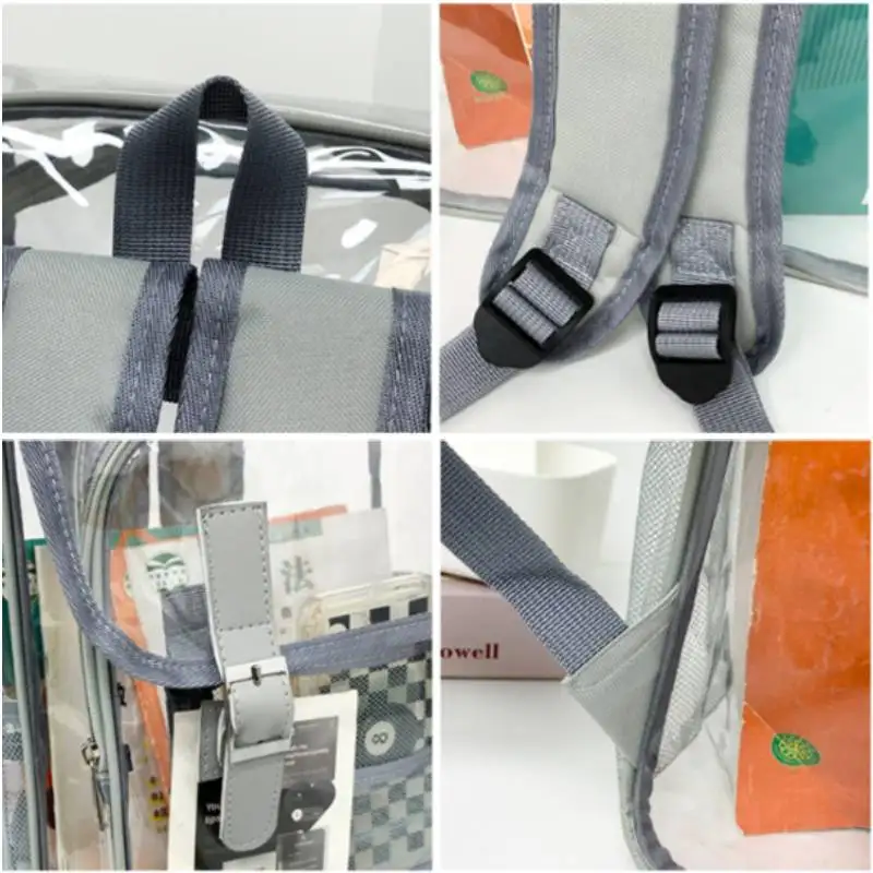 Clear Summer Backpack Transparent PVC Large Bag Waterproof Beach Cell Phone Bag Outdoor Travel Hiking can See Concert Schoolbag